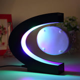 C shape Electronic Magnetic Levitation Floating Globe Photo Frame Blue light US Plug Birthday Gift Xmas Decor Wedding Gift